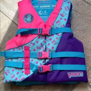 NWOT Body Glove Youth Life Jacket - Pink and Purple